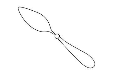 Fototapeta premium Knife fork dining icon single continuous line minimalist vector