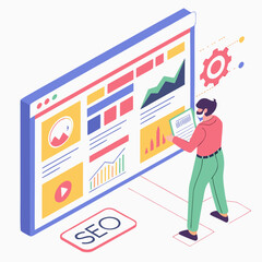 man holding a tablet pc with social network icons