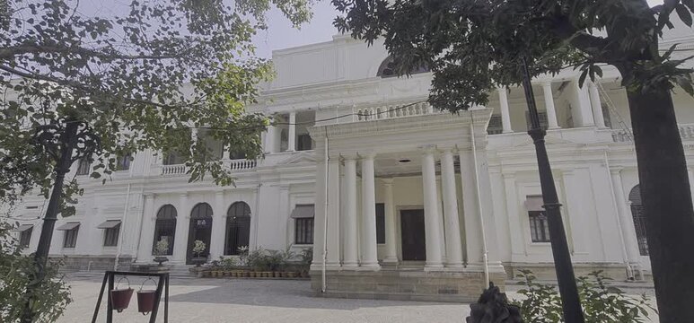 Exterior view of the opulent Lalbagh Palace showcasing fine 19th-century craftsmanship