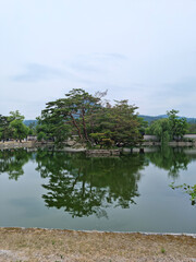 Obraz premium It is a lake in Gyeongbokgung Palace.