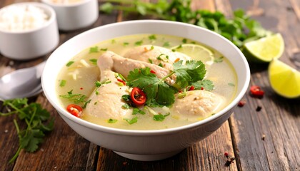 Tom Kha Gai - A Delicious and Healthy Thai Coconut Soup.