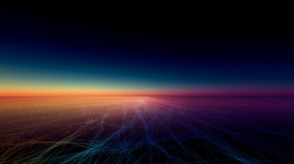 A clean abstract background illustrating synthetic intelligence and expanding digital data horizons.