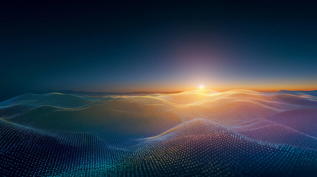 A clean abstract background illustrating synthetic intelligence and expanding digital data horizons.