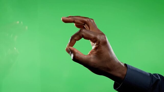Hand Gesturing OK: The close-up shot captures the expressive gesture of a hand forming the OK sign against a vibrant backdrop, a symbol of agreement and affirmation.
