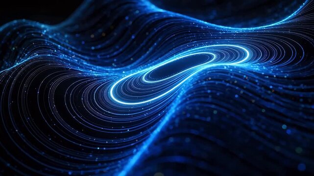 Blue abstract wave pattern
