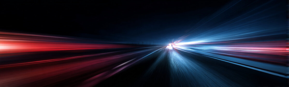 Multi-colored speed streaks twist and flash with intense motion. Light and color merge into dynamic, high-energy patterns. Perfect for sci-fi, racing, or neon visuals.
