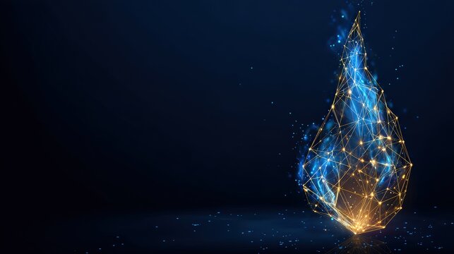 An artistic depiction of a digital flame, showcasing interconnected data points and networks. ..Created with Generative AI, not depicting real subjects.