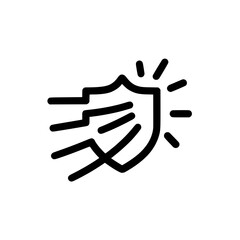 Obraz premium Shield of the breeze featuring a flowing wind emblem