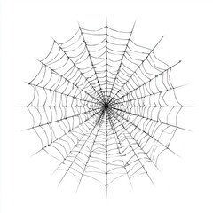Fototapeta premium a simple line drawing of the center of an intricate spider web, white background