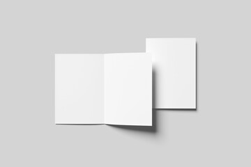 Blank A5 Bifold Brochure Mockup