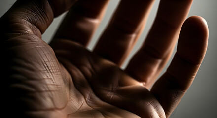 Human hand photography, macro photography, gesturing, abstraction
