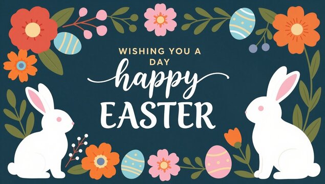 easter card with bunny