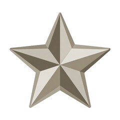 Obraz premium Gray star shape symbol isolated on a transparent background