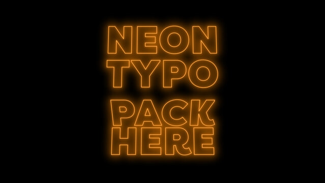 Kinetic Neon Title 35 - Animated Glowing Typography, Neon Text Effects and Dynamic Motion Graphics for Social Media, Promos and Modern Video Projects