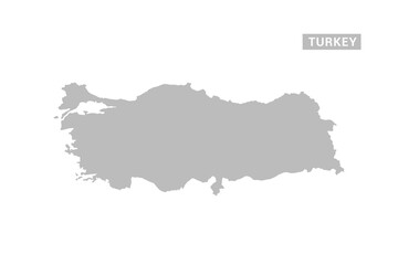 Obraz premium Turkey map - Minimal Flat Vector Illustration in Black and Gray, Isolated on White Background, Ideal for Infographics, Educational Use, Reports, and Presentations.