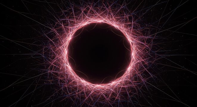 A deep void where complex dimensional waves interact, forming a theoretical structural grid for future reality creation and quantum physics studies ,abstract ,template ,infinity