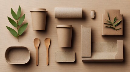 Eco-Friendly Arrangement: An elegant composition of sustainable, eco-friendly materials, showcasing a commitment to a greener lifestyle.