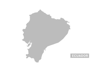 Fototapeta premium Ecuador map - Minimal Flat Vector Illustration in Black and Gray, Isolated on White Background, Ideal for Infographics, Educational Use, Reports, and Presentations.