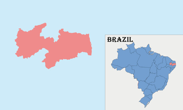 Paraiba Brazil Map Vector Illustration.
Map of Paraiba State Brazil with Borders. suitable for geography, education, infographic, atlas, presentation, and cartography design needs.