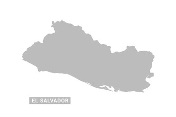 Fototapeta premium El Salvador map - Minimal Flat Vector Illustration in Black and Gray, Isolated on White Background, Ideal for Infographics, Educational Use, Reports, and Presentations.