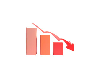 Bar chart shows declining trend