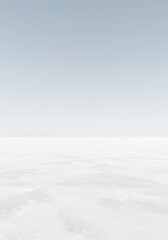Obraz premium Expansive pure white void stretching toward a distant horizon, representing potential, new beginnings, and boundless creativity ,unknown ,minimalist ,background