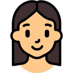 Obraz premium Female Avatar Vector Illustration, Flat Design Style for User Profile Icon and Digital Identity.