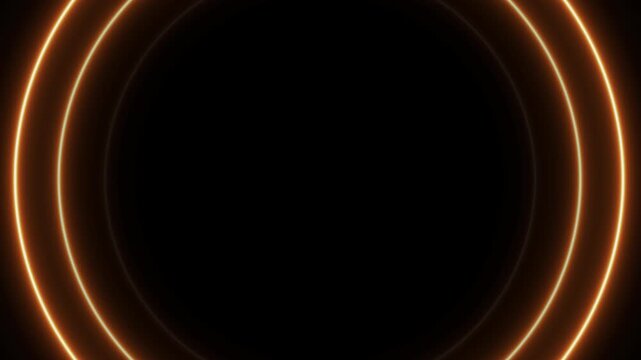 Neon Radio Wave with orange circle 4k