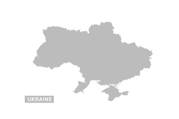 Obraz premium Ukraine map - Minimal Flat Vector Illustration in Black and Gray, Isolated on White Background, Ideal for Infographics, Educational Use, Reports, and Presentations.