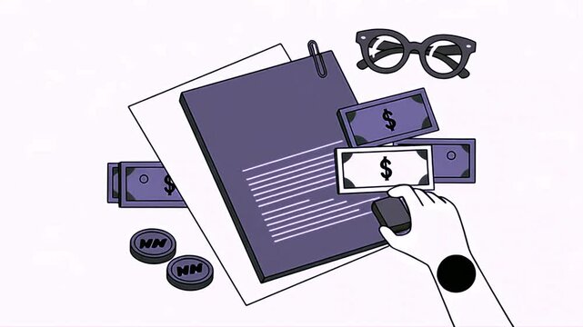 Invoice Review And Approval Accounting Workflow Animation