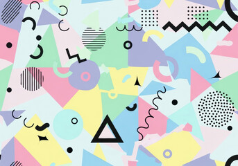 Modern Memphis Seamless Pattern