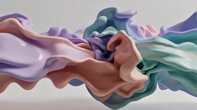 Seamless abstract gradient liquid motion with soft pastel colors blending smoothly, modern minimal background, perfect for corporate and creative projects.