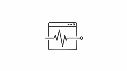 Heartbeat line on a browser window.