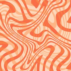 Obraz premium Abstract pattern orange background seamless pattern with wavy lines for summer wrapping paper and textile design.
