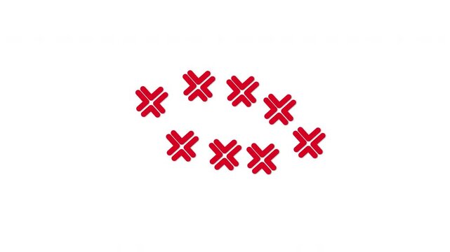 Oval Arrangement of Anime Anger Symbols Animated Loop Overlay