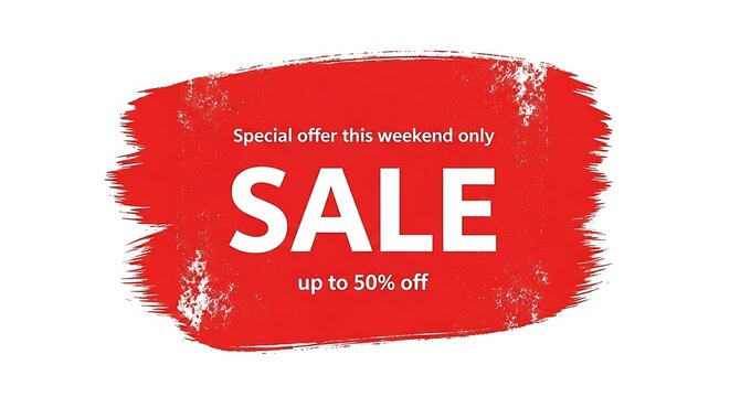 Discount sale banner for weekend promotions