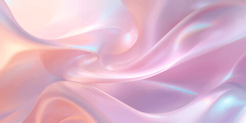 Obraz premium A smooth abstract pink silk background with flowing satin waves and soft curves creates a light textile pattern design ideal for a decorative fabric wallpaper or elegant backdrop