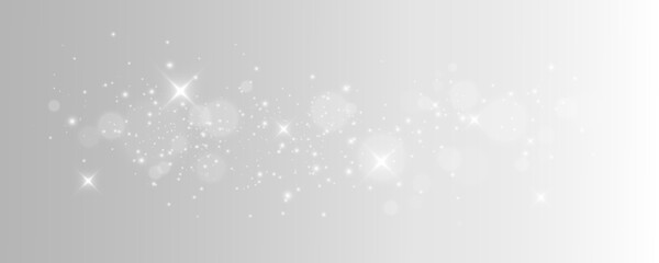 Dust particles with shimmering glow, magical sparkle trail PNG, abstract vector PNG for magic illustrations. © Ihor Nemynushchyi