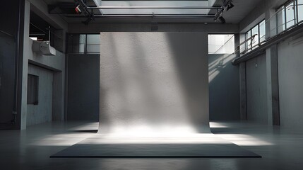 Emptiness Stage: A minimalist interior with an empty stage, bathed in natural light, creating a sense of anticipation and limitless potential. 