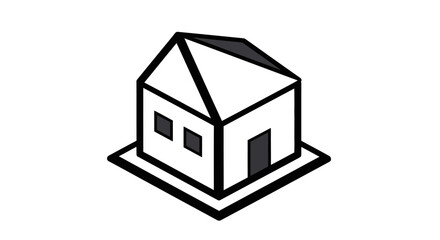Simple House Icon Illustration Design Element.