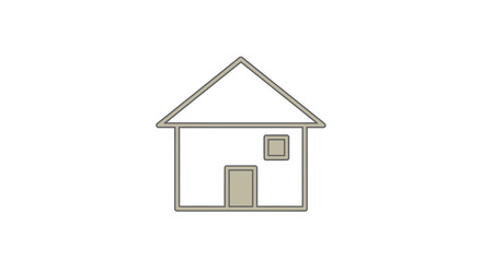 Simple House Icon Illustration Design Element.