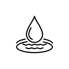 Fototapeta premium A shiny blue vector illustration of a clean water drop and an oil droplet design featuring a clear liquid reflection and wet nature symbol for a modern environment icon