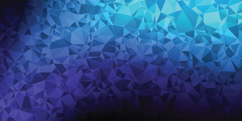 Blue and violet low poly geometric background, faceted polygon pattern, smooth gradient lighting, futuristic abstract design,