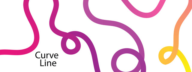Obraz premium Abstract gradient wavy lines pattern. gradient line on a white background. colorful curved gradient line. 