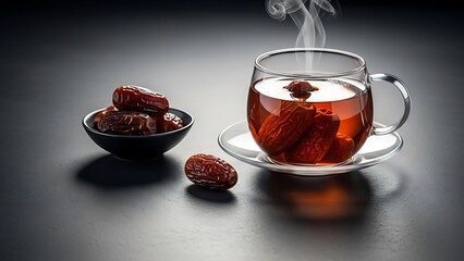 Steaming Hot Tea with Dates.