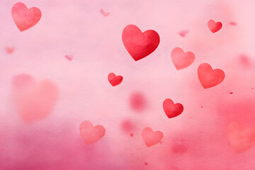 Colorful hearts float on a soft background in a cheerful display during a celebration of love and friendship