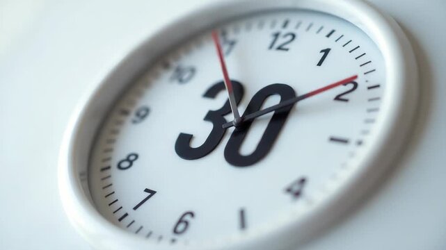 Video A detailed view of a clock face on a flat surface, suitable for use in various contexts where time is relevant