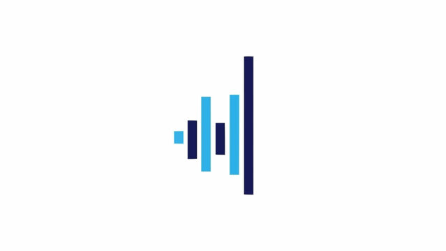 Sound wave graphic equalizer bars.