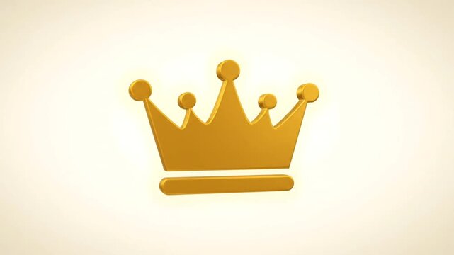 Golden crown icon, luxury symbol, royalty emblem, for logo or branding, isolated on