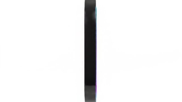 Abstract glowing rectangle with gradient colors on white background